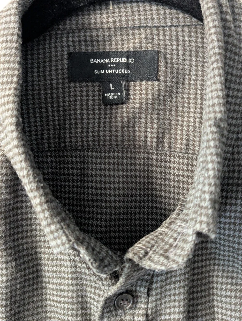 Banana Republic Men's Mini-Check Long-Sleeve Button-Down Shirt